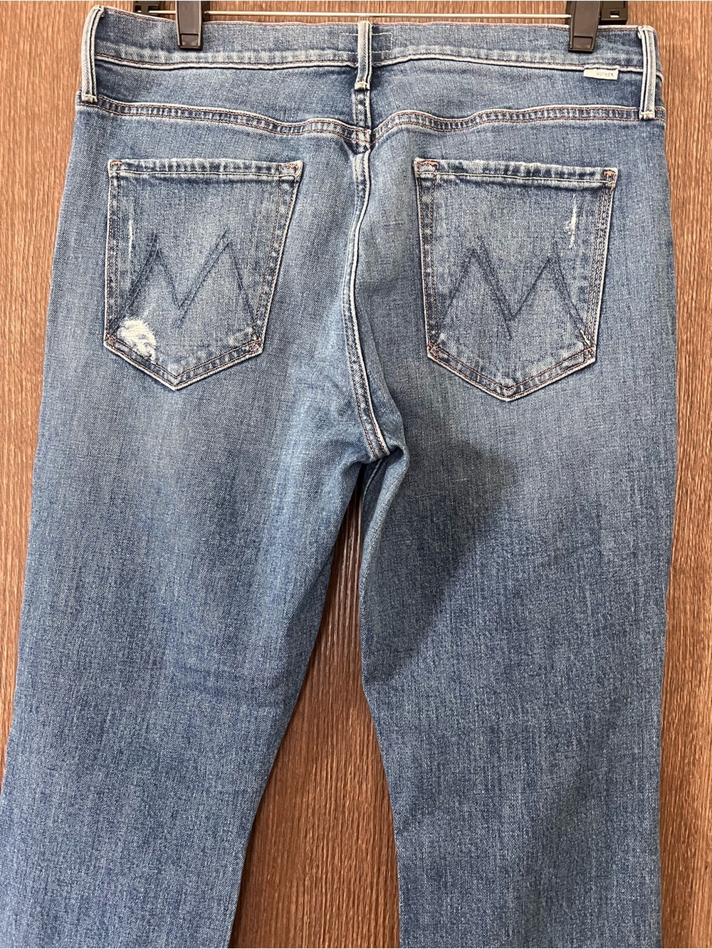 MOTHER Straight-Leg Jeans in Medium Blue Wash - Picture 5 of 7